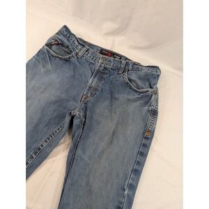 Ariat Denim Jeans Mens Size 38x29 M4 Low Rise Boot Cut Light Wash Discoloration